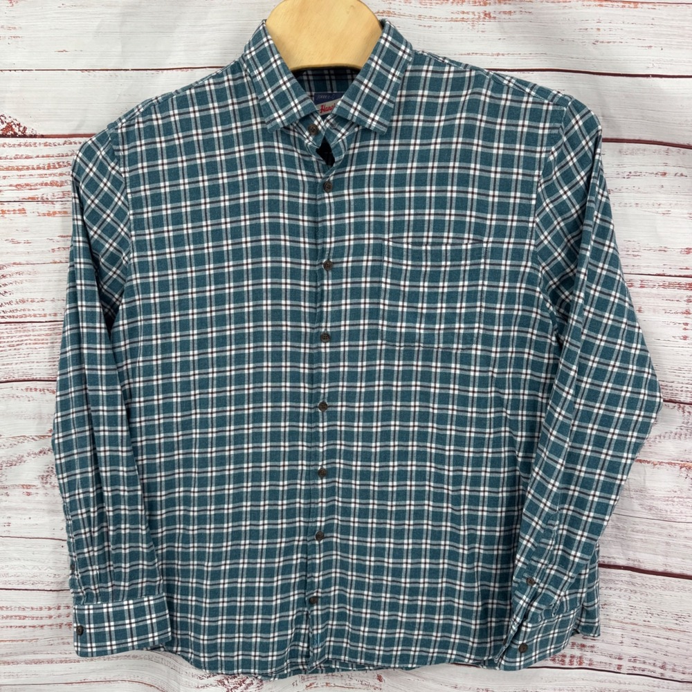 Johnnie-O Hangin Out Shirt Mens‎ 2XL Plaid Lightweight Flannel Button Up